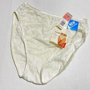 NOS Vtg WARNERS Panty LACY CHARMS  All Over IVORY Floral 8 Lace Sheer 56126 New